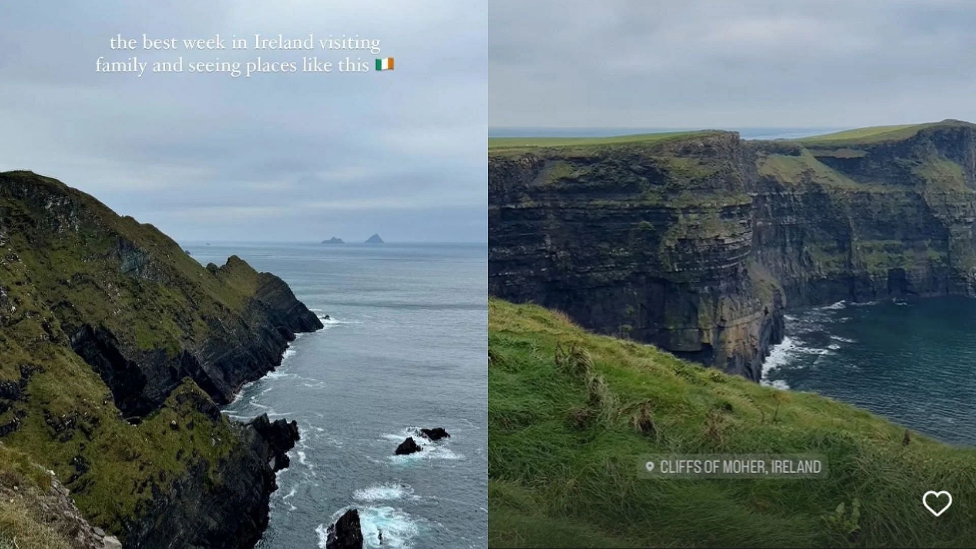 Haley and Pete Alonso at the Cliffs of Moher in western Ireland