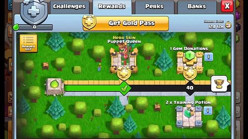 Gold Pass rewards (Image via Supercell)