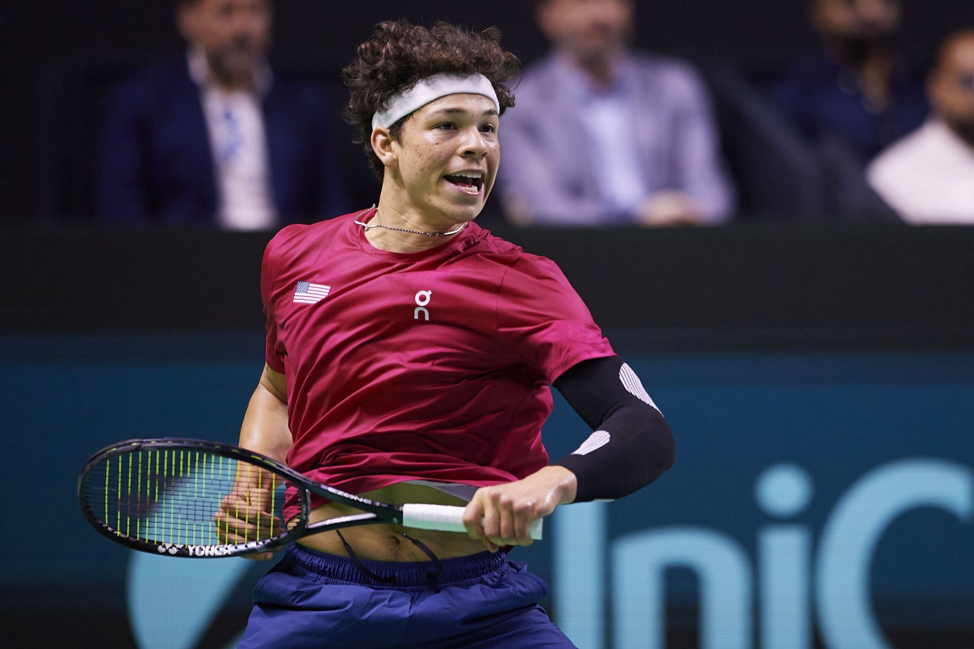 Davis Cup Finals - Ben Shelton in action against Australia (Source: Getty)