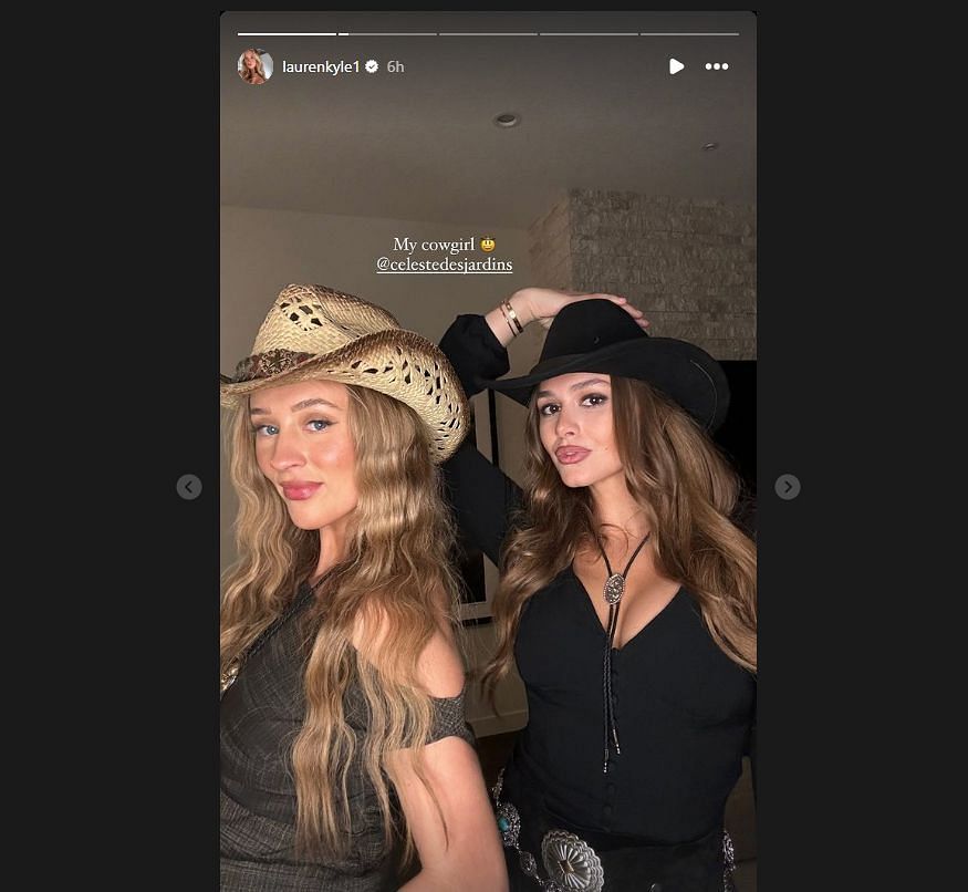 Lauren Kyle and Celeste Desjardins posed together. (Pic Credit: IG @laurenkyle1)