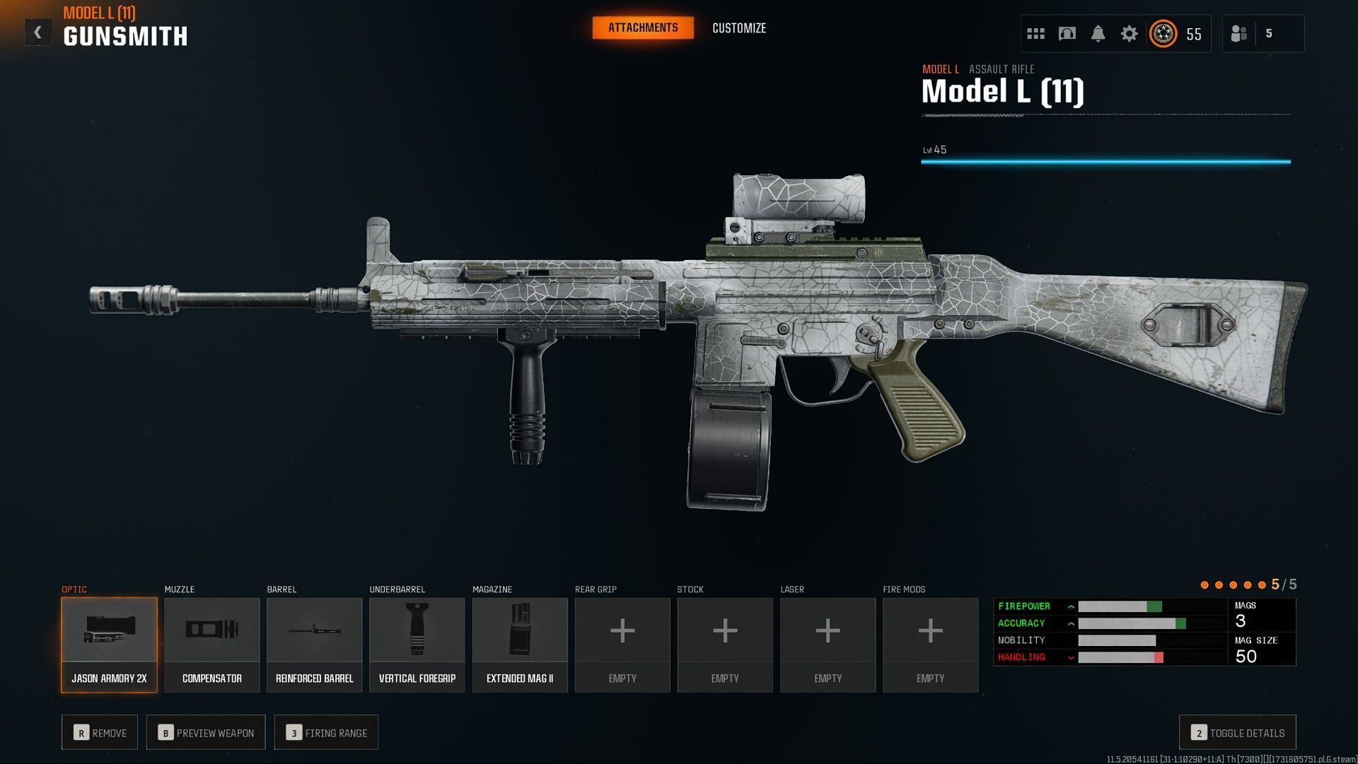 The Model L assault rifle in Warzone (Image via Activision)