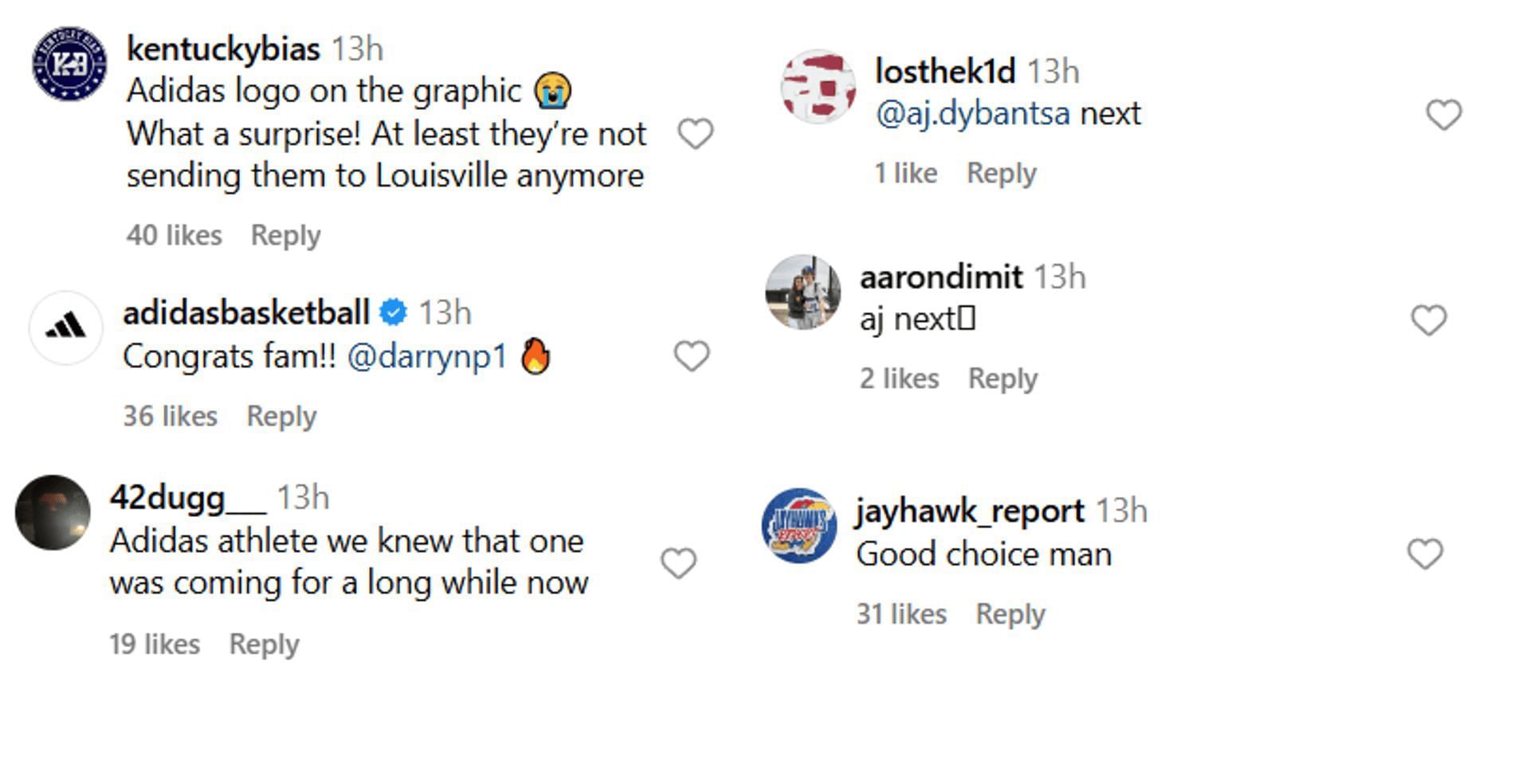 Fans react to Darryn Peterson going to Kansas (Source: Instagram/tiptonedits)