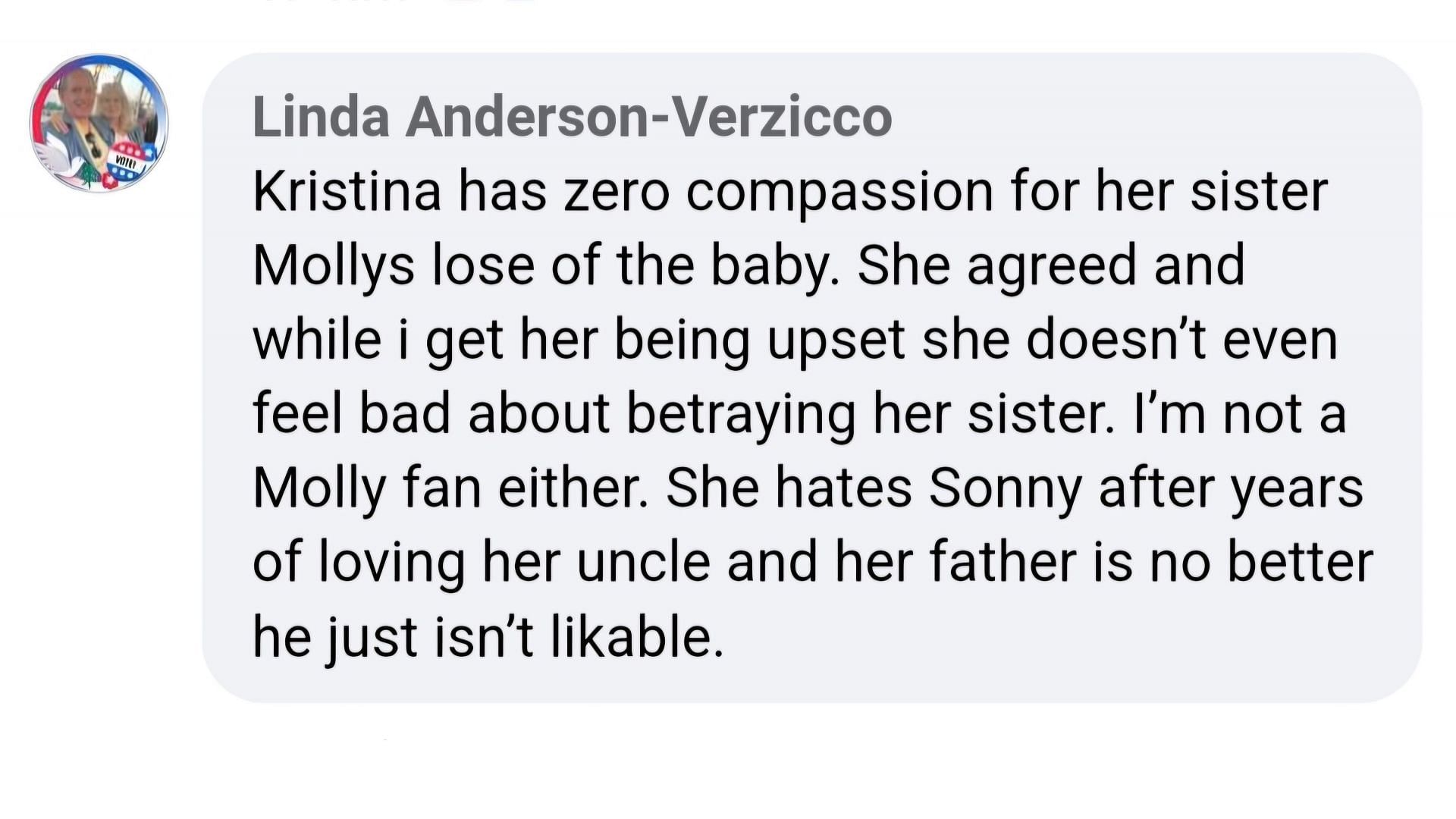 An audience member&#039;s opinion on Kristina (via General Hospital / Facebook)