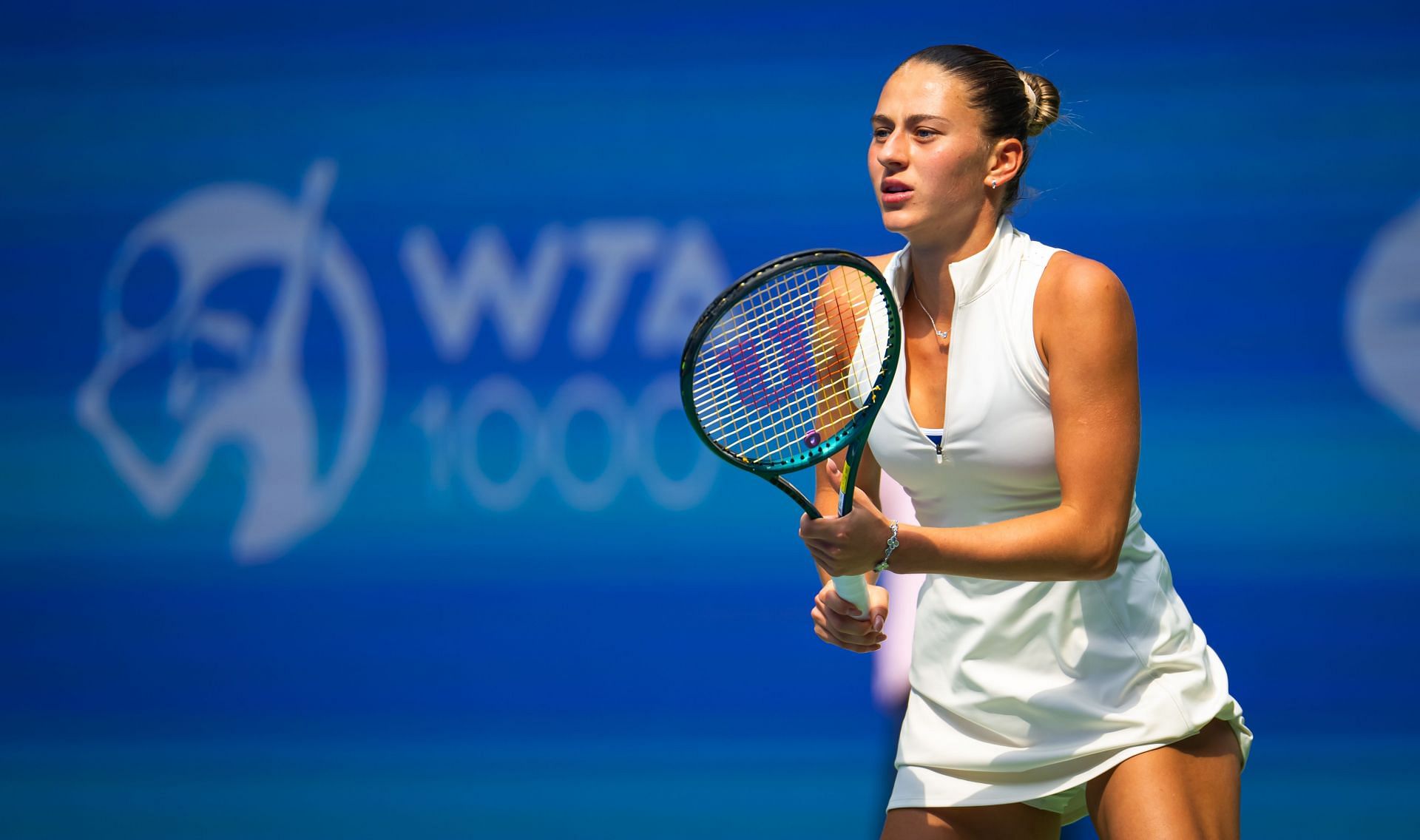 Marta Kostyuk in action during the 2024 Wuhan Open (Image source: Getty)