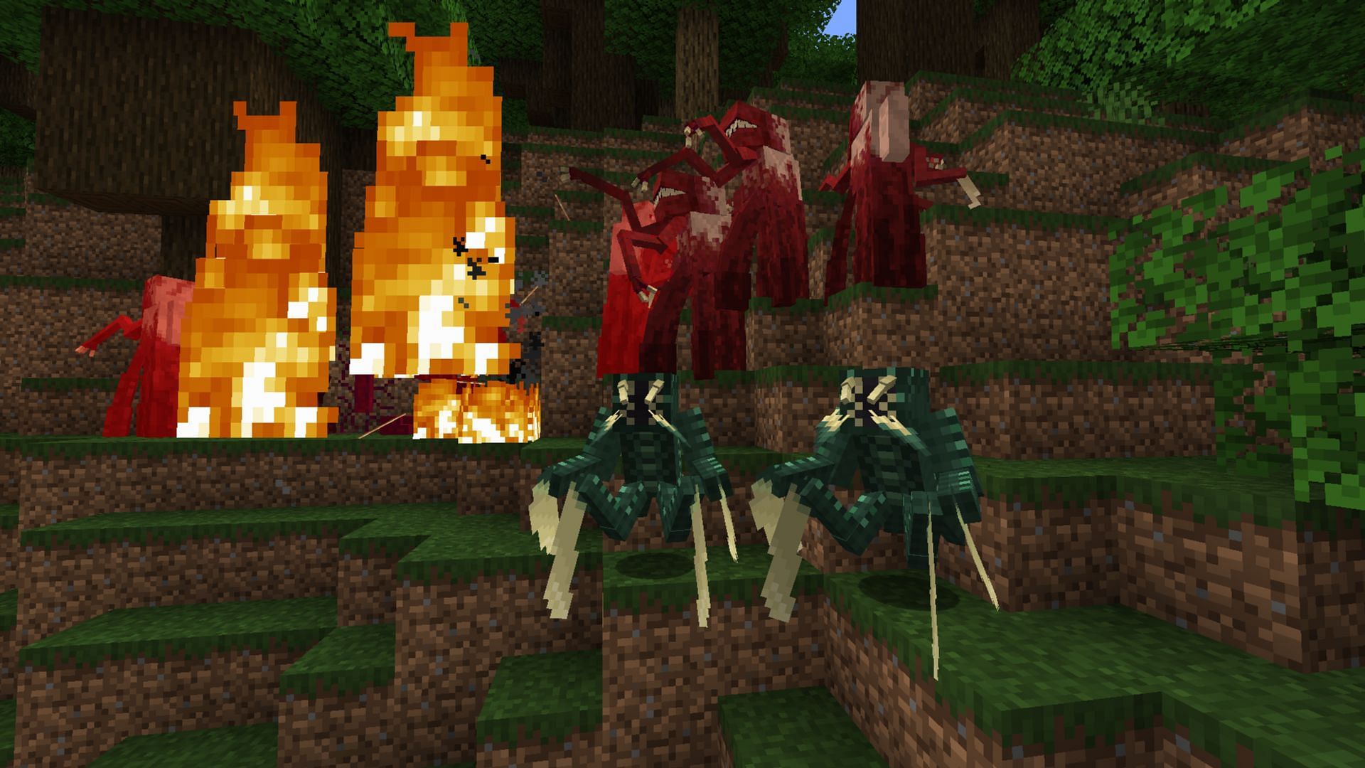 The mod offers many difficult adversaries that you must face (Image via Mojang Studios || Curseforge/@acats)