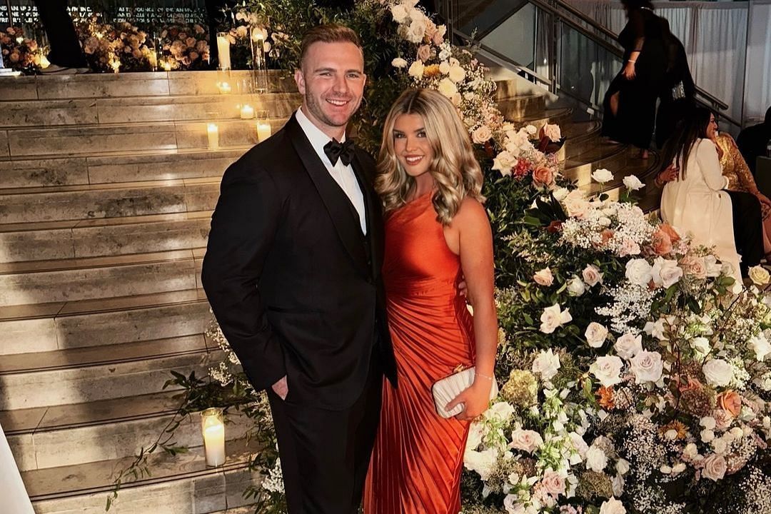 Pete Alonso and wife Haley attend the wedding of Sean Manaea and Talat Mirmalek. Source - Instagram