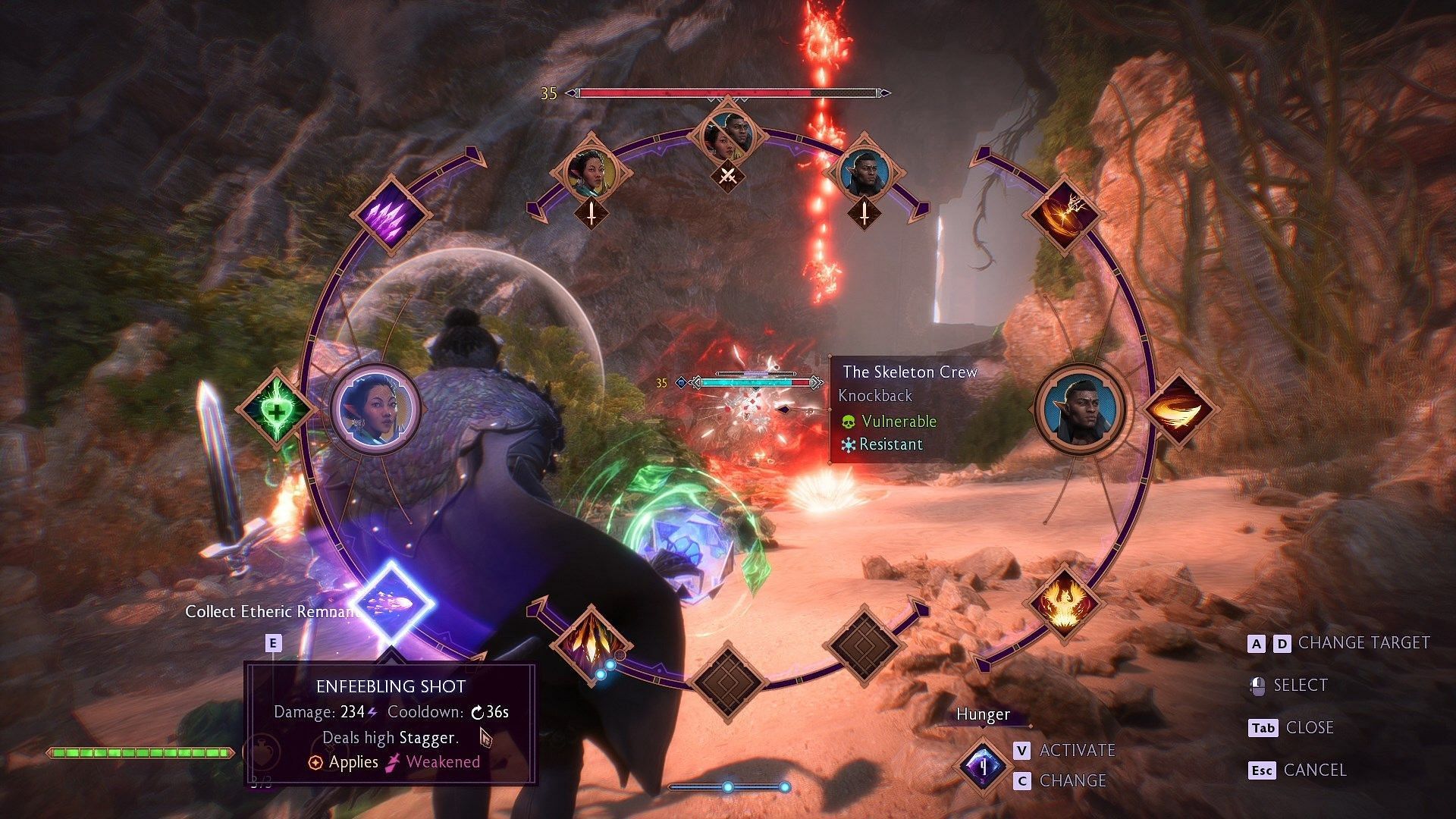 Use Necrotic attacks to make the fight easier (Image via Electronic Arts)