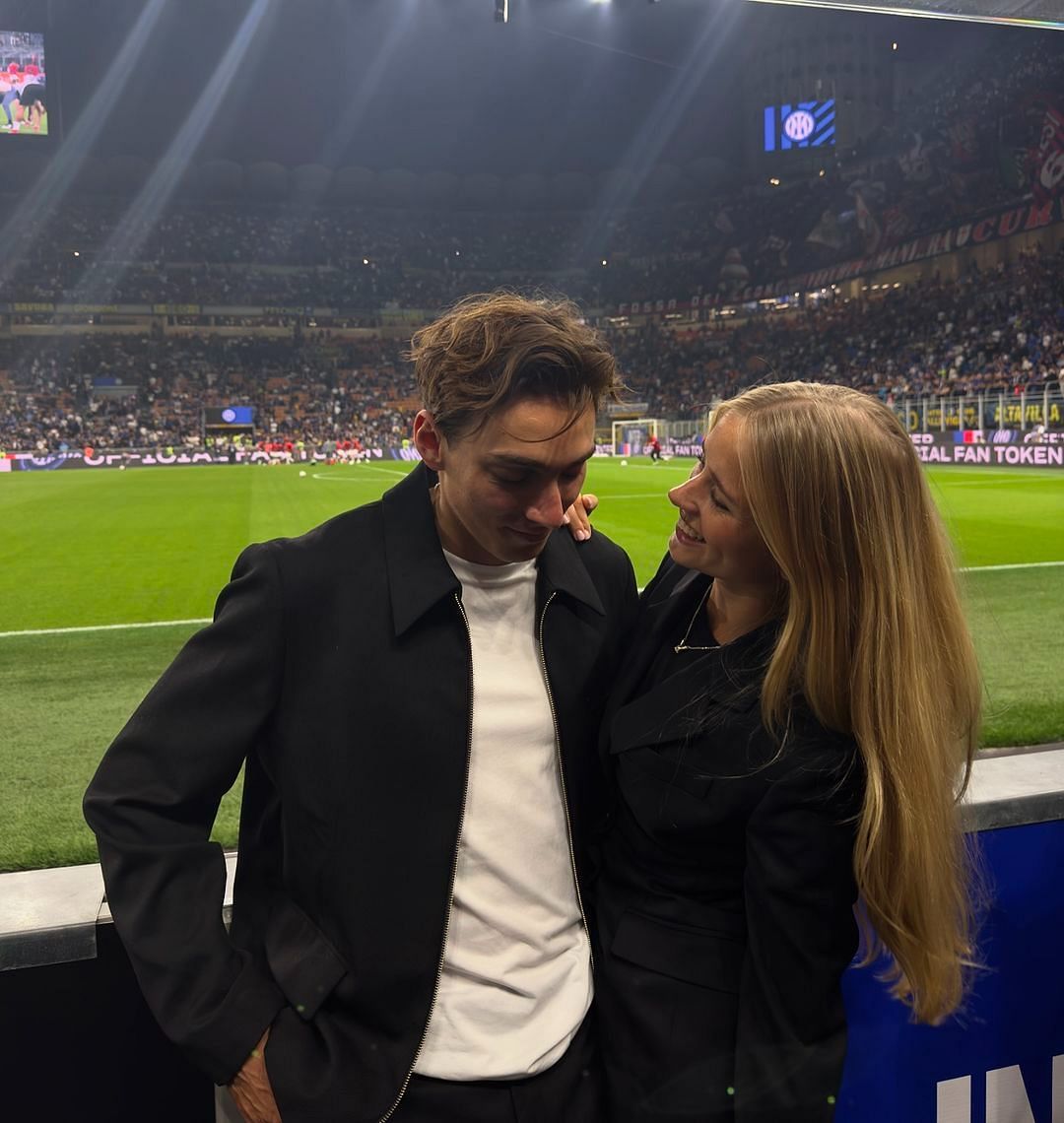 Mondo Duplantis and Desir&eacute; Inglander at a football event / Source: Instagram: @mondo_duplantis