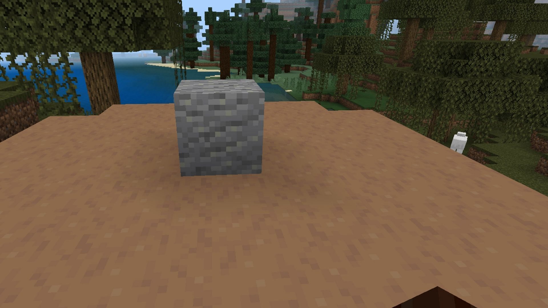 Andesite block in Minecraft (Image via Mojang Studios)