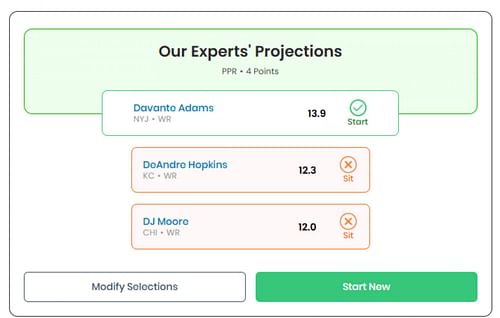 Pick Adams over Hopkins and Moore