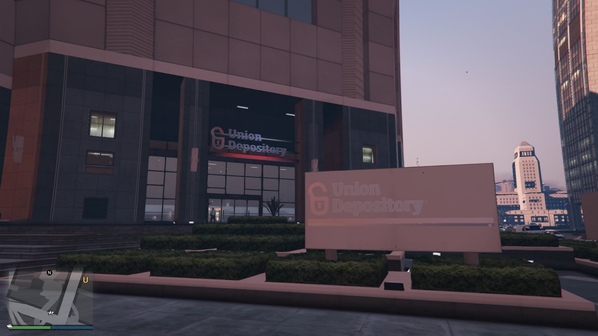 The GTA Online Auto Shop Contracts guide readers will have to loot the Union Depository in this mission (Image via Rockstar Games)