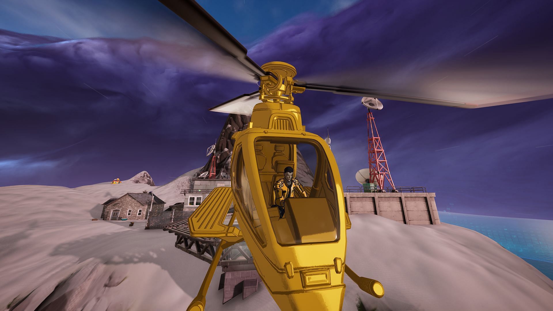 You can also fly a Choppa. It counts towards the "Travel Distance In Vehicle" Milestone (Image via Epic Games)