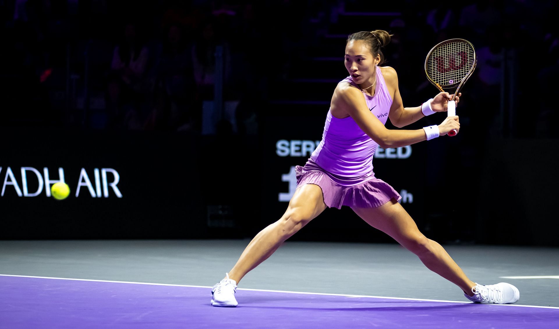 Zheng in the WTA Finals 2024 - Source: Getty