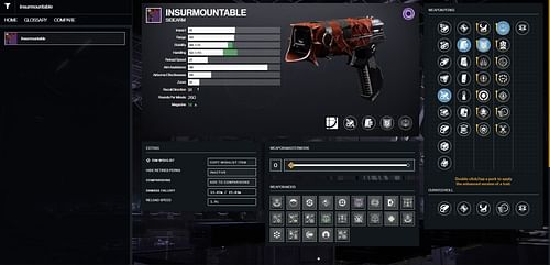 Insurmountable PvE god roll (Image via Bungie/D2Gunsmith)