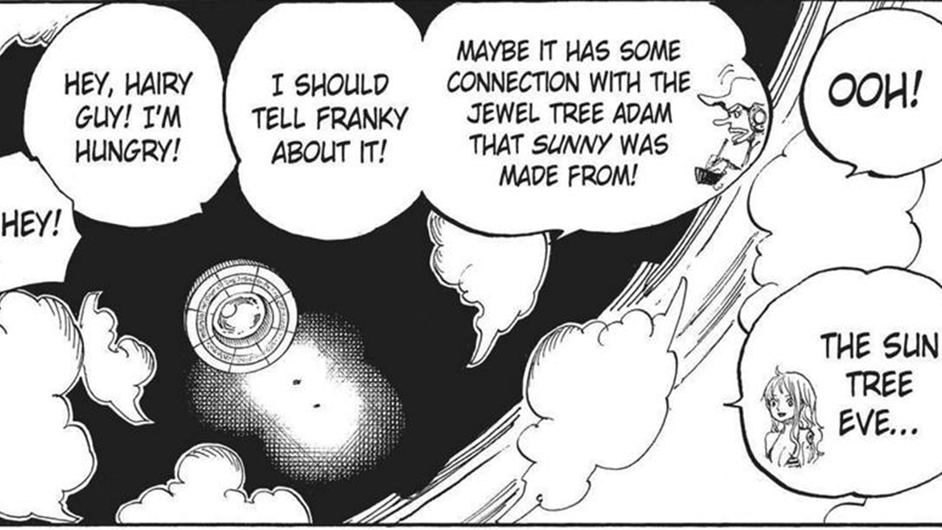 Treasure Tree Adam and Sunlight Tree Eve must have some connection (Image via Shueisha)