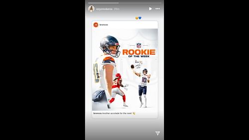 Bo Nix's wife reacts to his latest honor. (Photo via IzzySmoke's IG)