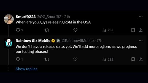 Rainbow Six Mobile will add more regions in their playtest (Image via X/Rainbow Six Mobile)