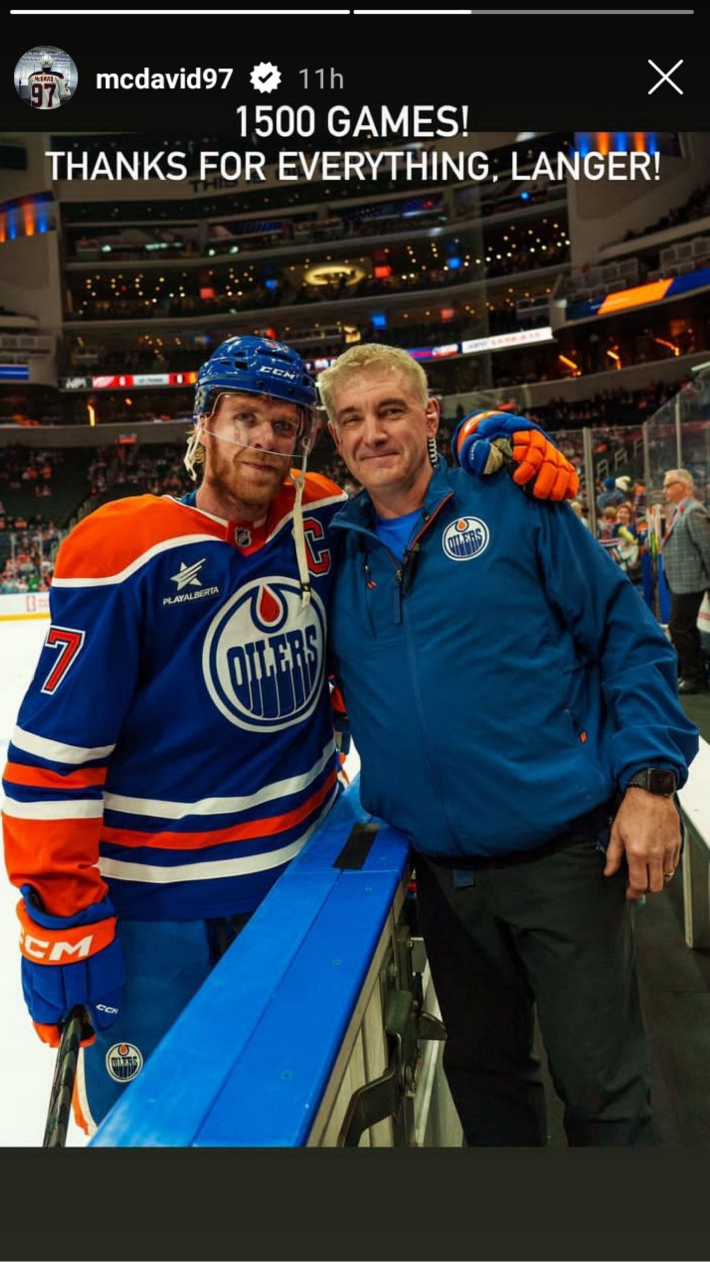 Connor McDavid (via Instagram/mcdavid97)