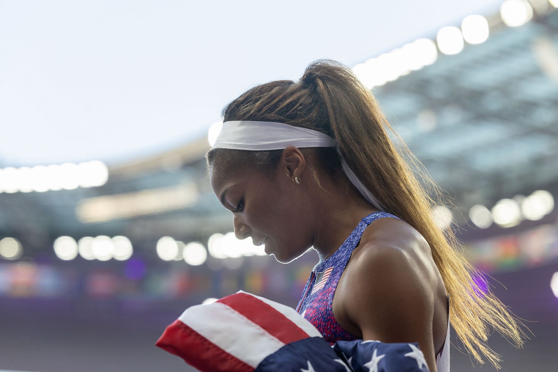 Gabby Thomas during Athletics - Olympic Games Paris 2024: Day 14 - Source: Getty