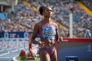 Masai Russell at the Diamond League Silesia (Source: Getty)
