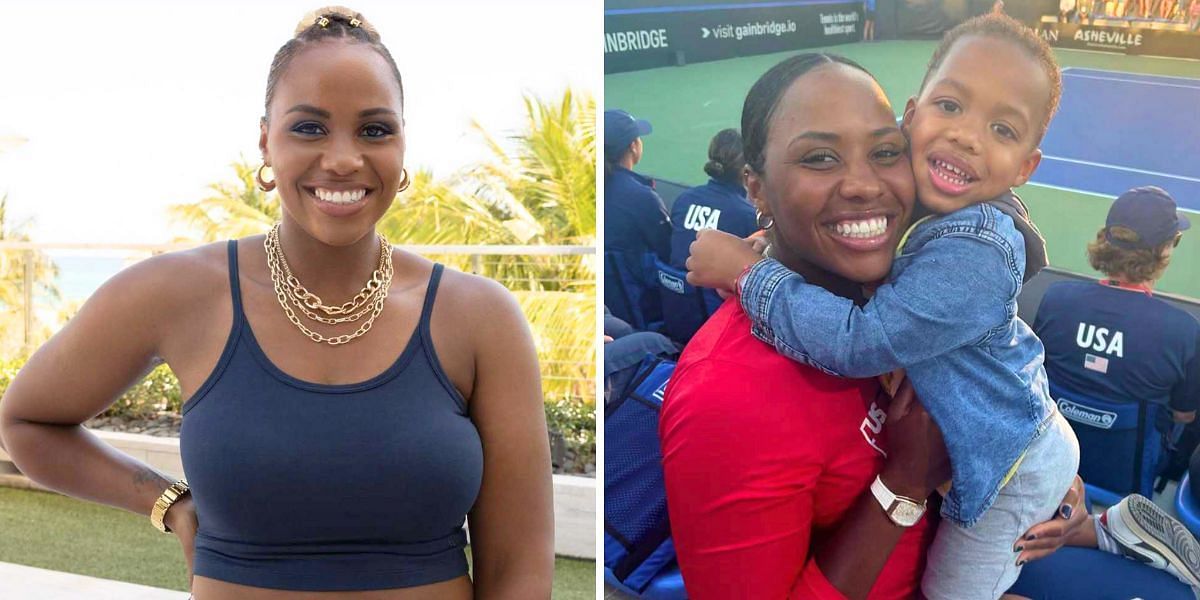 Taylor Townsend (L) with her son Adyn Aubrey (R) [Image Source: Instagram/@tay_taytownsend]