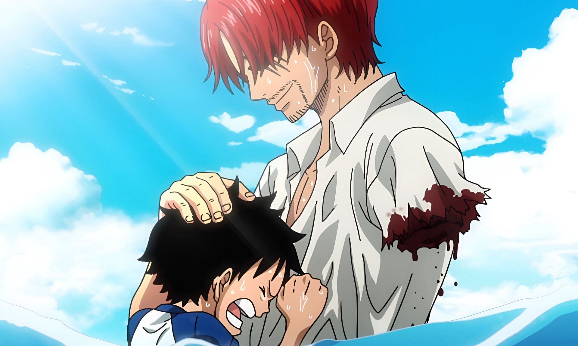 Luffy and Shanks as seen in the anime (Image via Toei Animation)