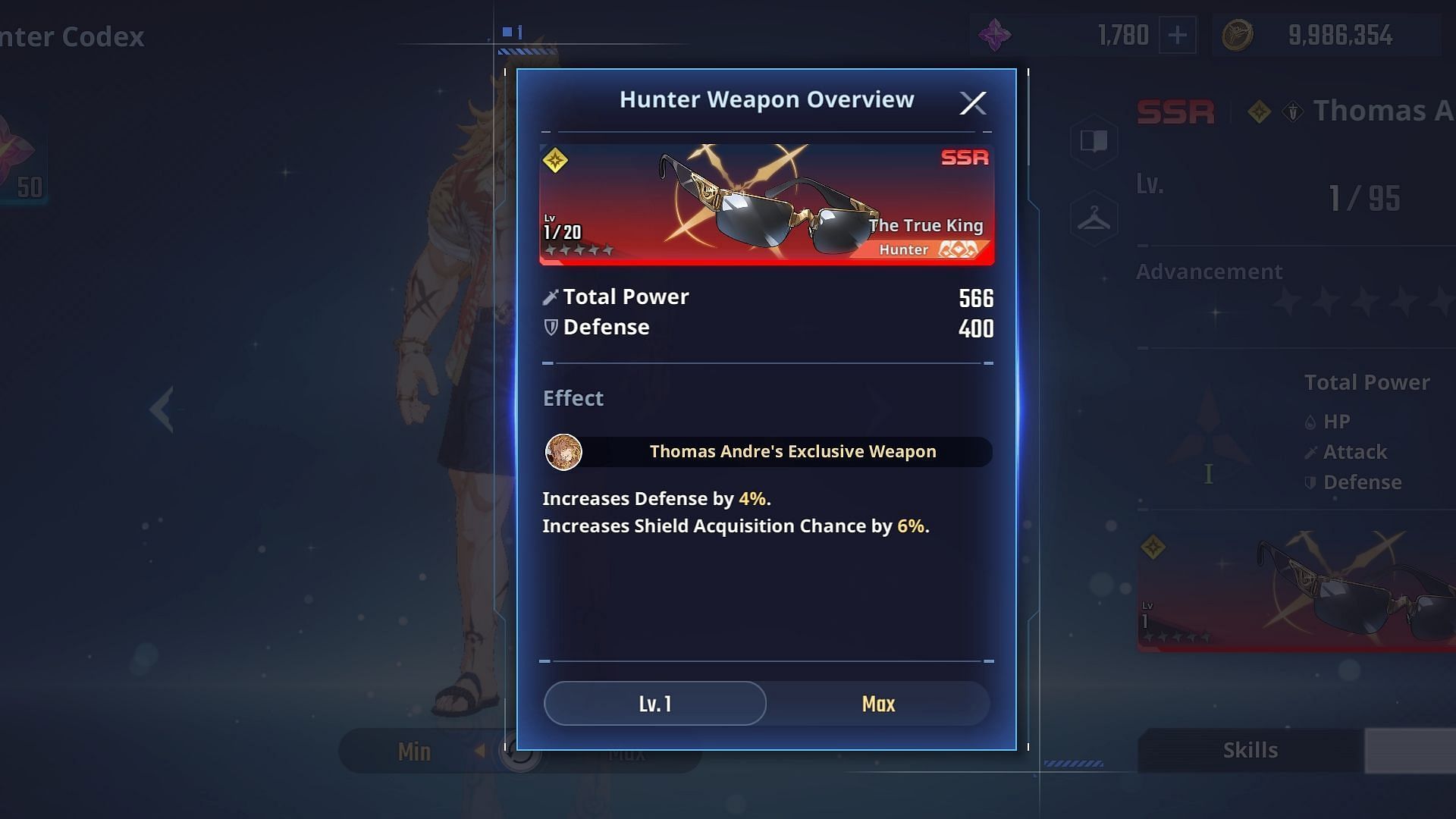 Thomas's Exclusive Weapon (Image via Netmarble)