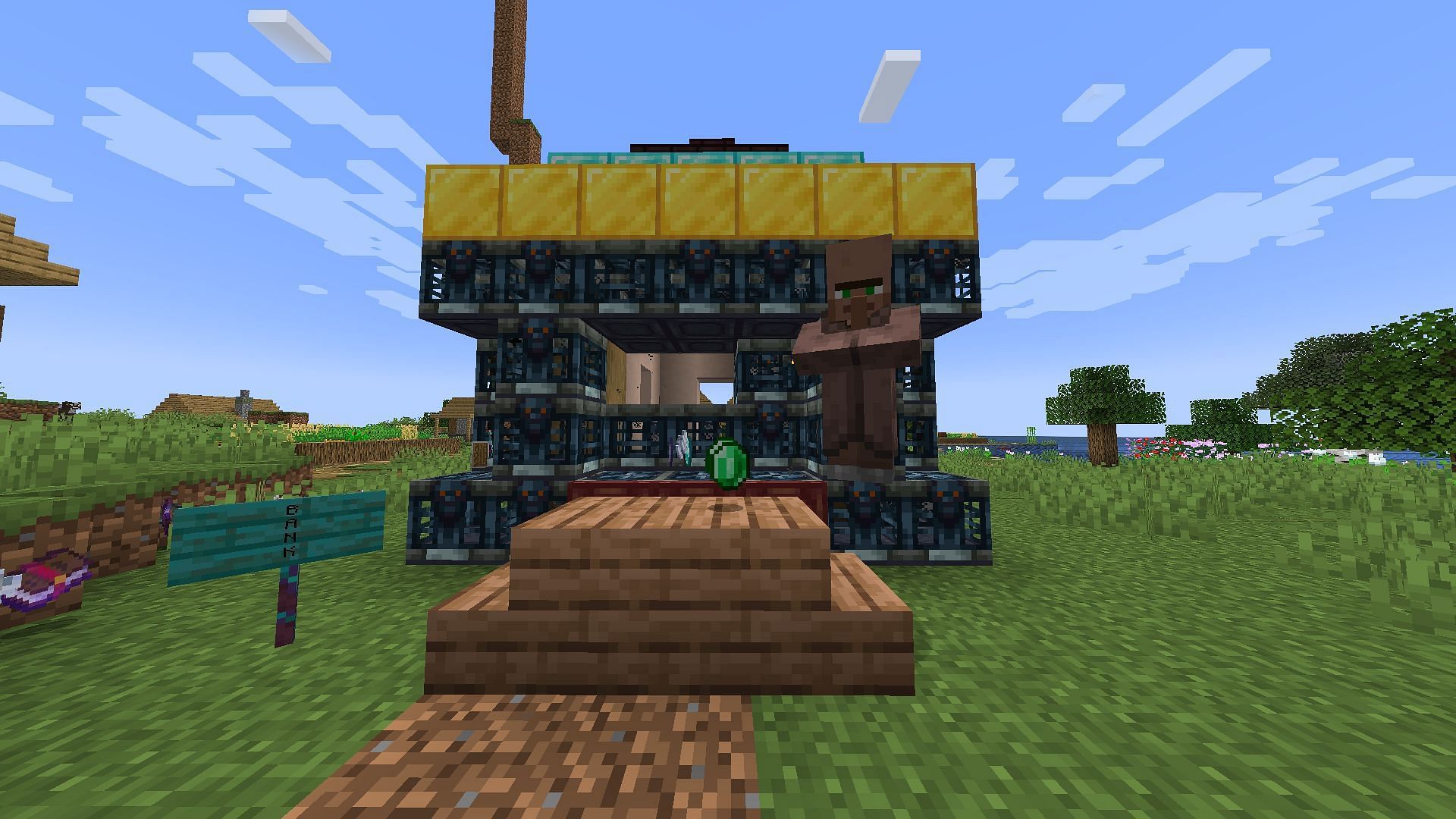 The bank can store all kinds of resources (Image via Mojang Studios)