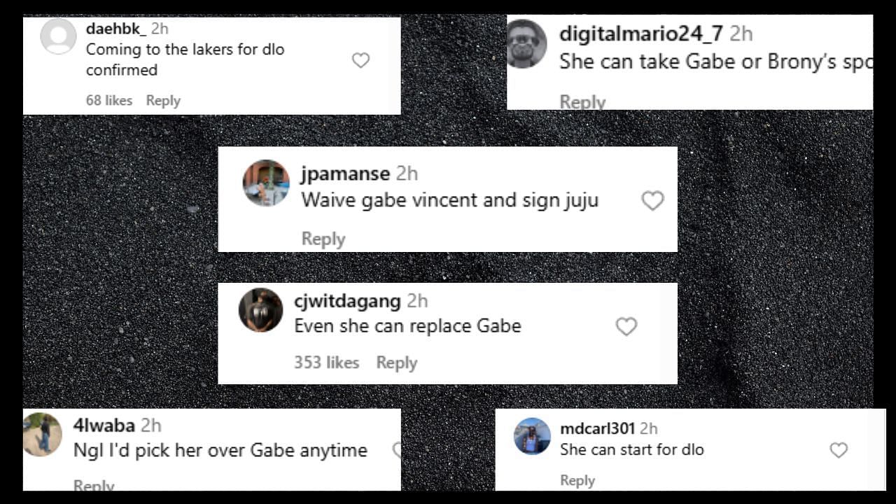 Fans comment on Lakers post featuring Juju Watkins