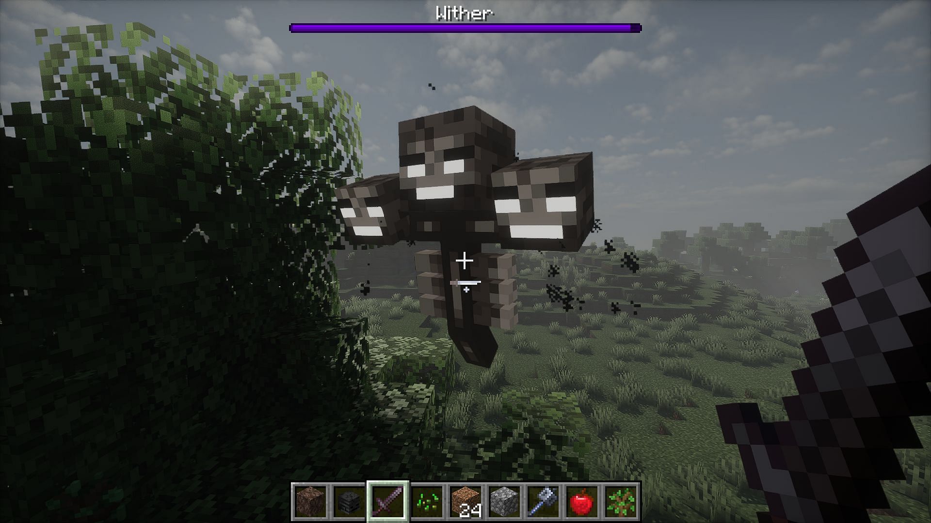 You must use a combination of ranged and melee attacks to take down this formidable foe (Image via Mojang Studios)