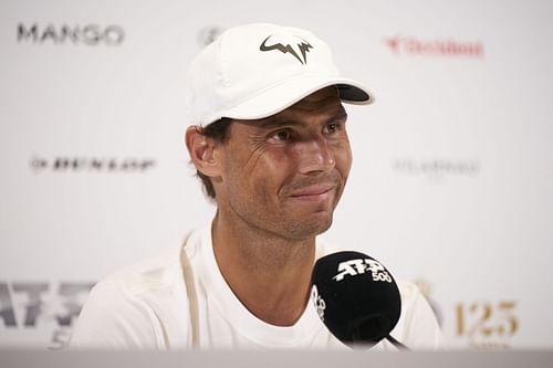 The Spaniard during a press conference at the 2024 Barcelona Open Banc Sabadell (Source: Getty)