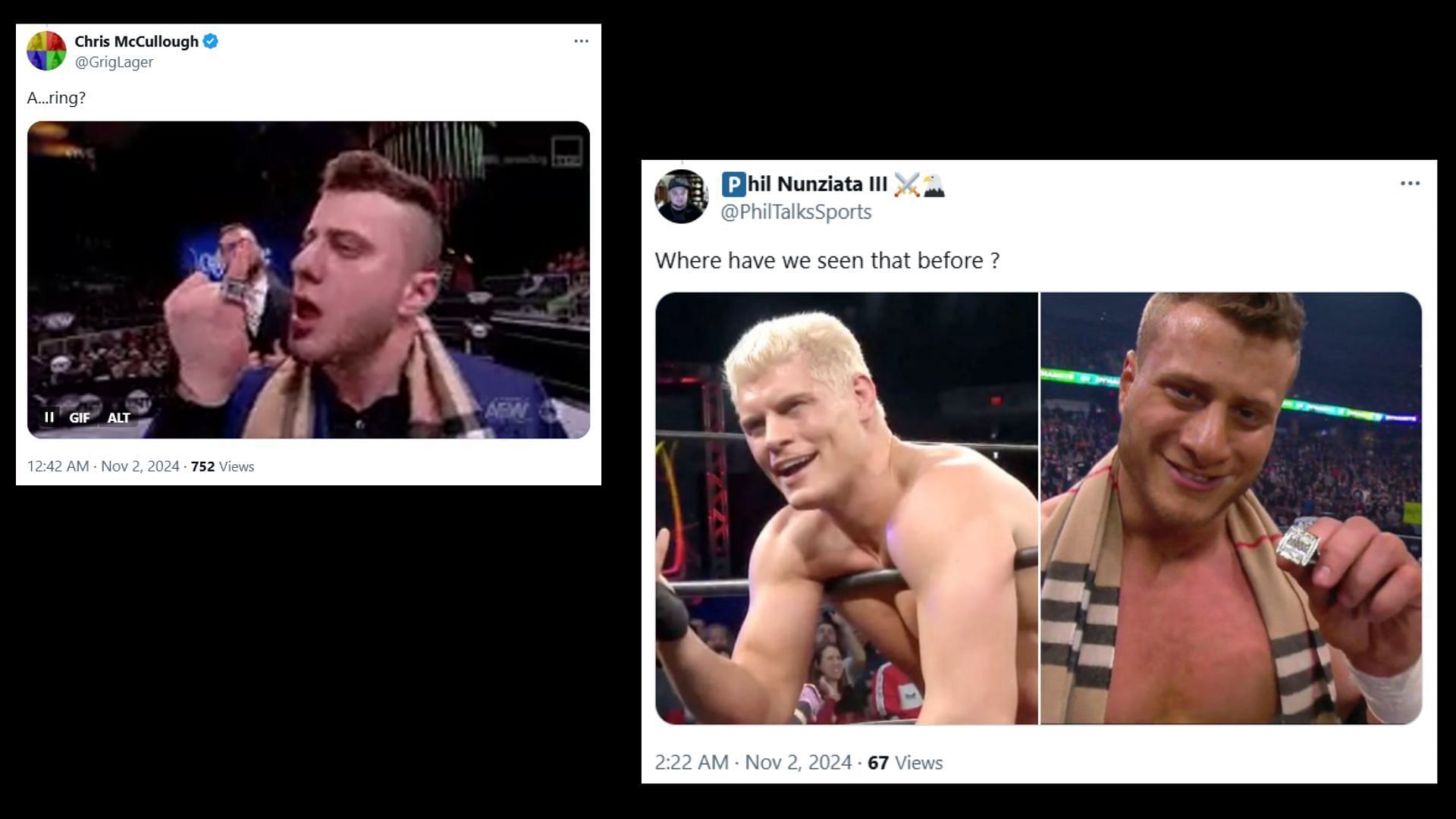 All Elite Wrestling fans react to Triple H's announcement (Image via Wrestle Ops' X)