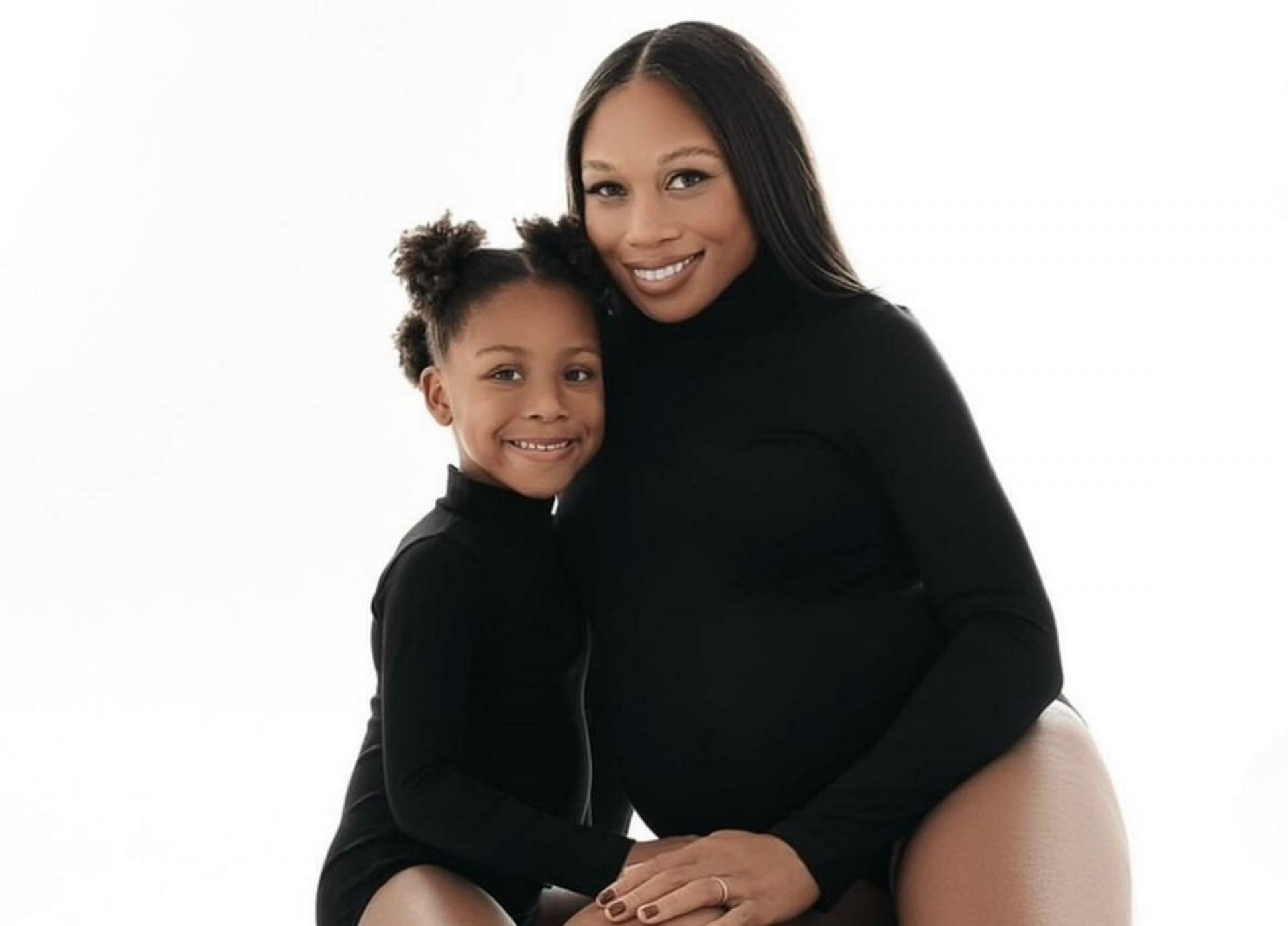 Allyson Felix and her daughter Camryn