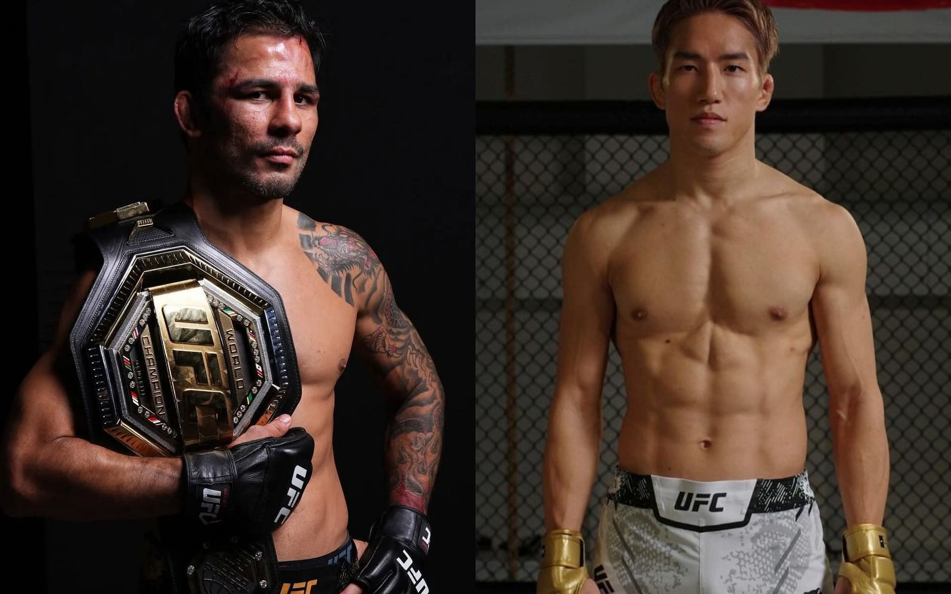 Kai Asakura (right) outlines his advantage over Alexandre Pantoja (left) ahead of UFC 310. [Image courtesy: @kai_asakura_ and @pantoja_oficial on Instagram]