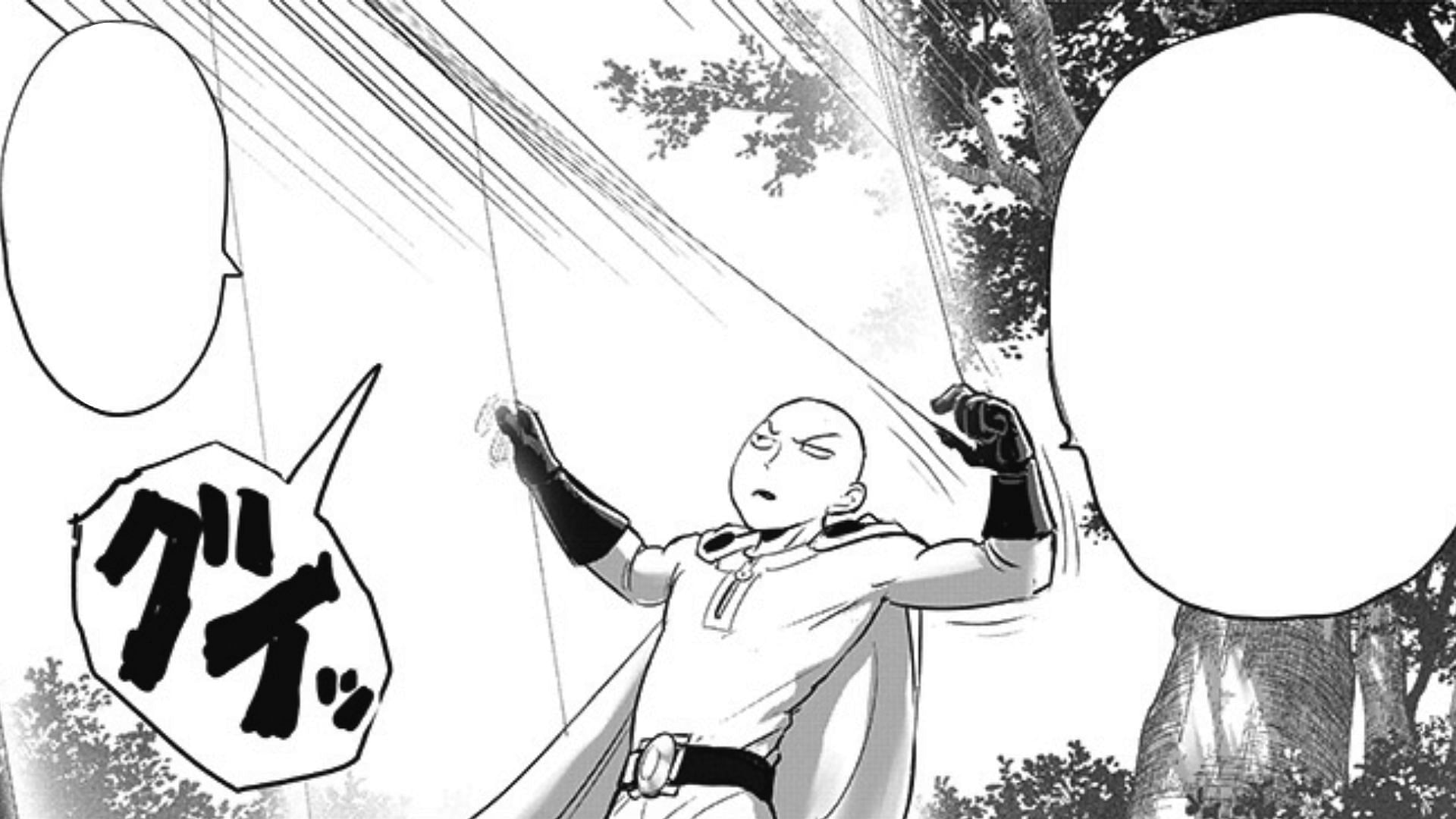 Saitama as seen in the manga (Image via Shueisha)