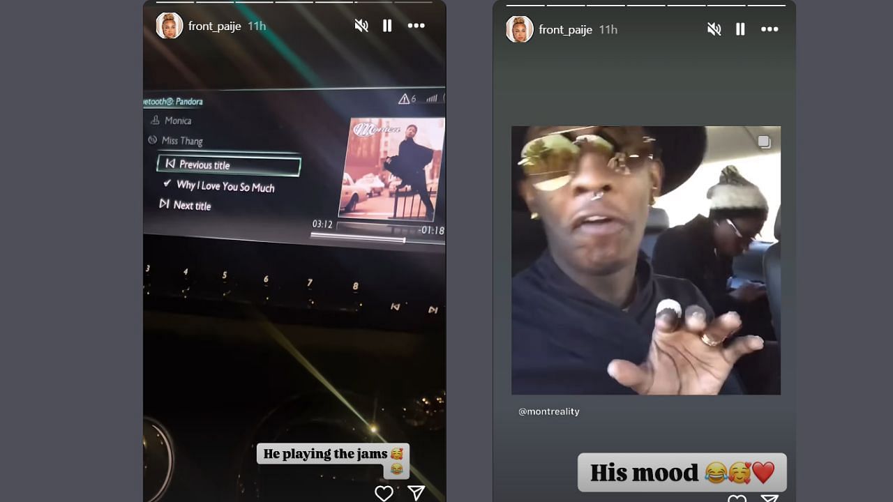 Speights shared an update on her boyfriend's mood. (Credits: @front_paije/Instagram)