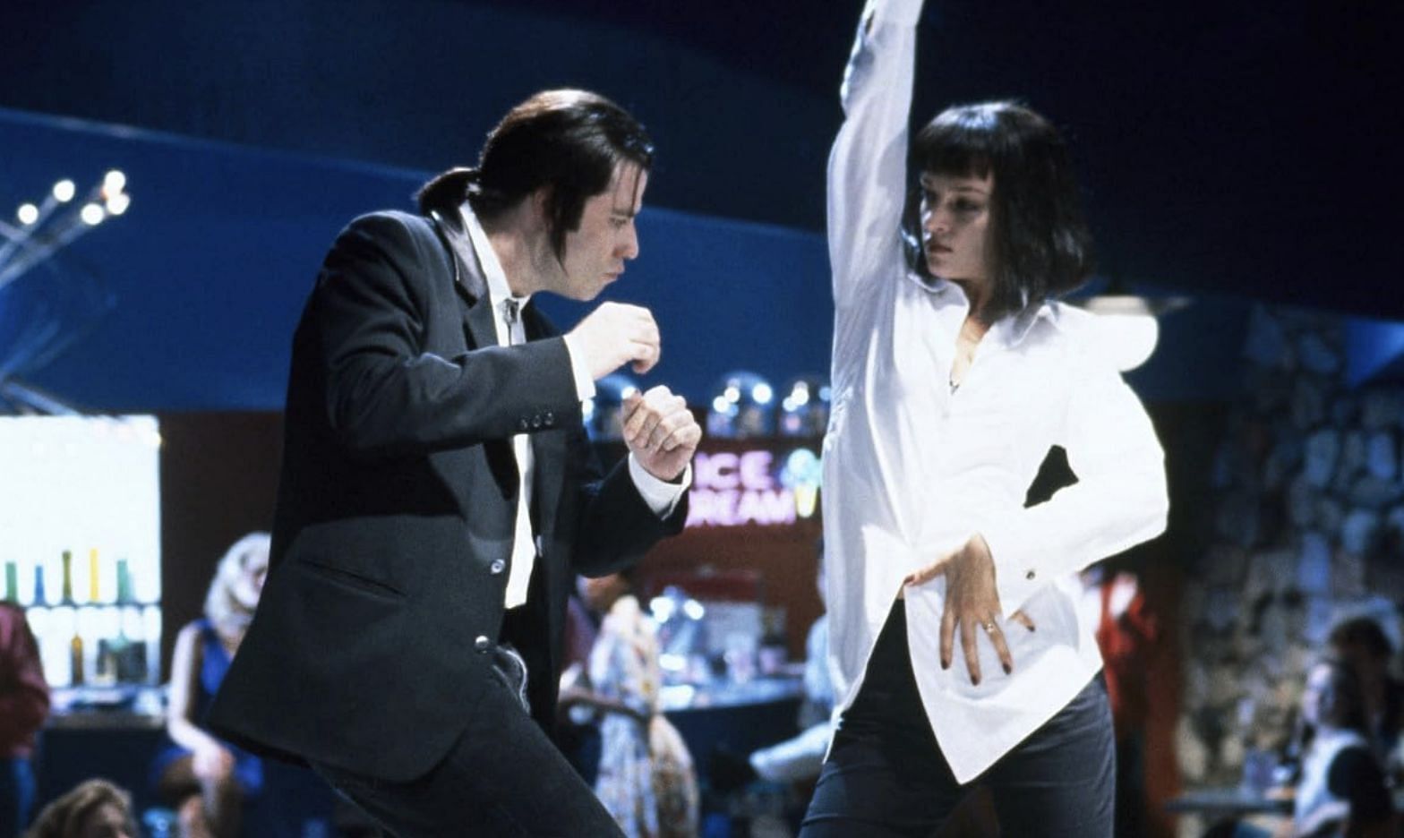 Uma Thurman and John Travolta in Pulp Fiction (Image via Miramax Films)