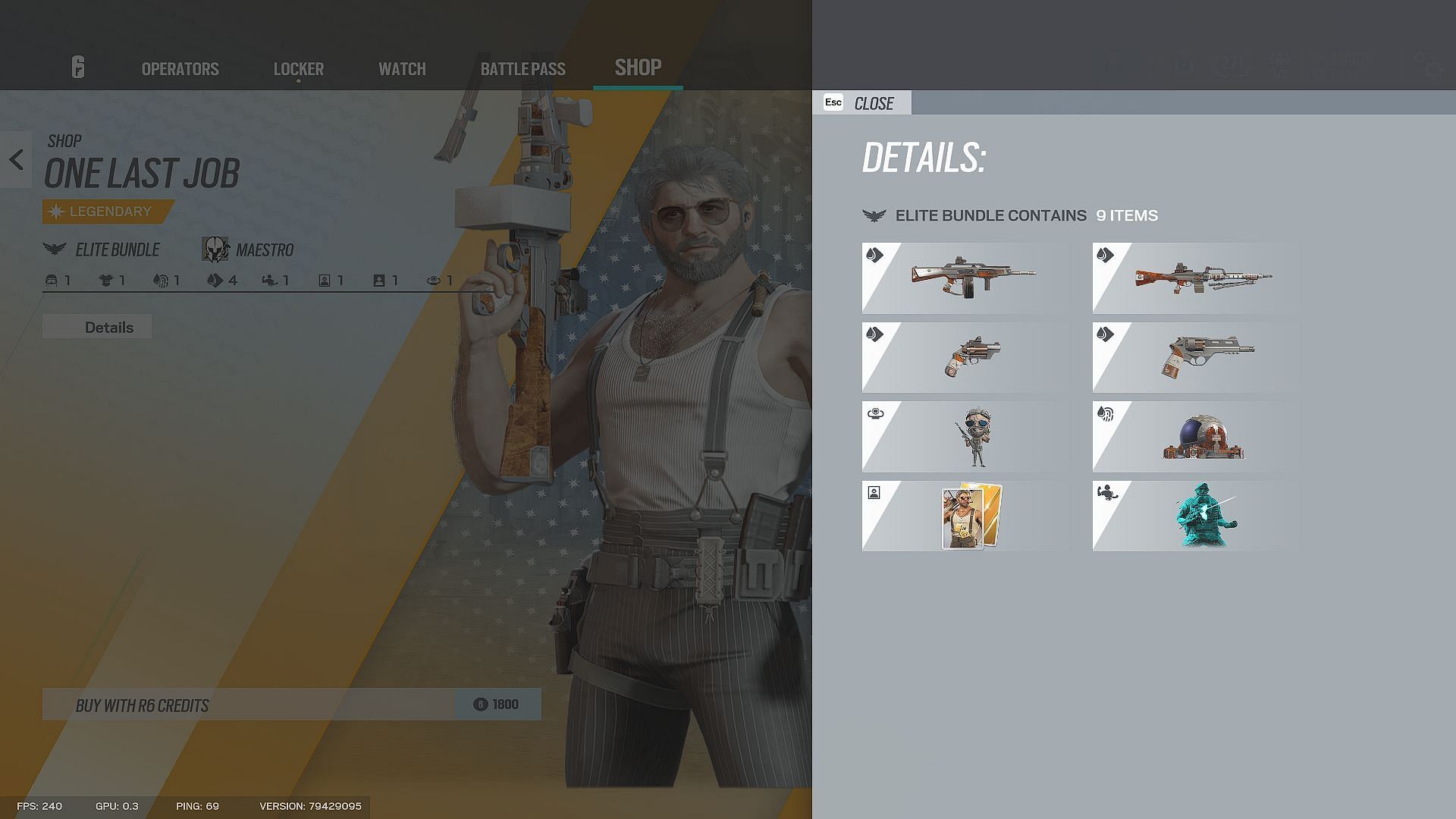 All items in the new One Last Job elite bundle (Image via Ubisoft)