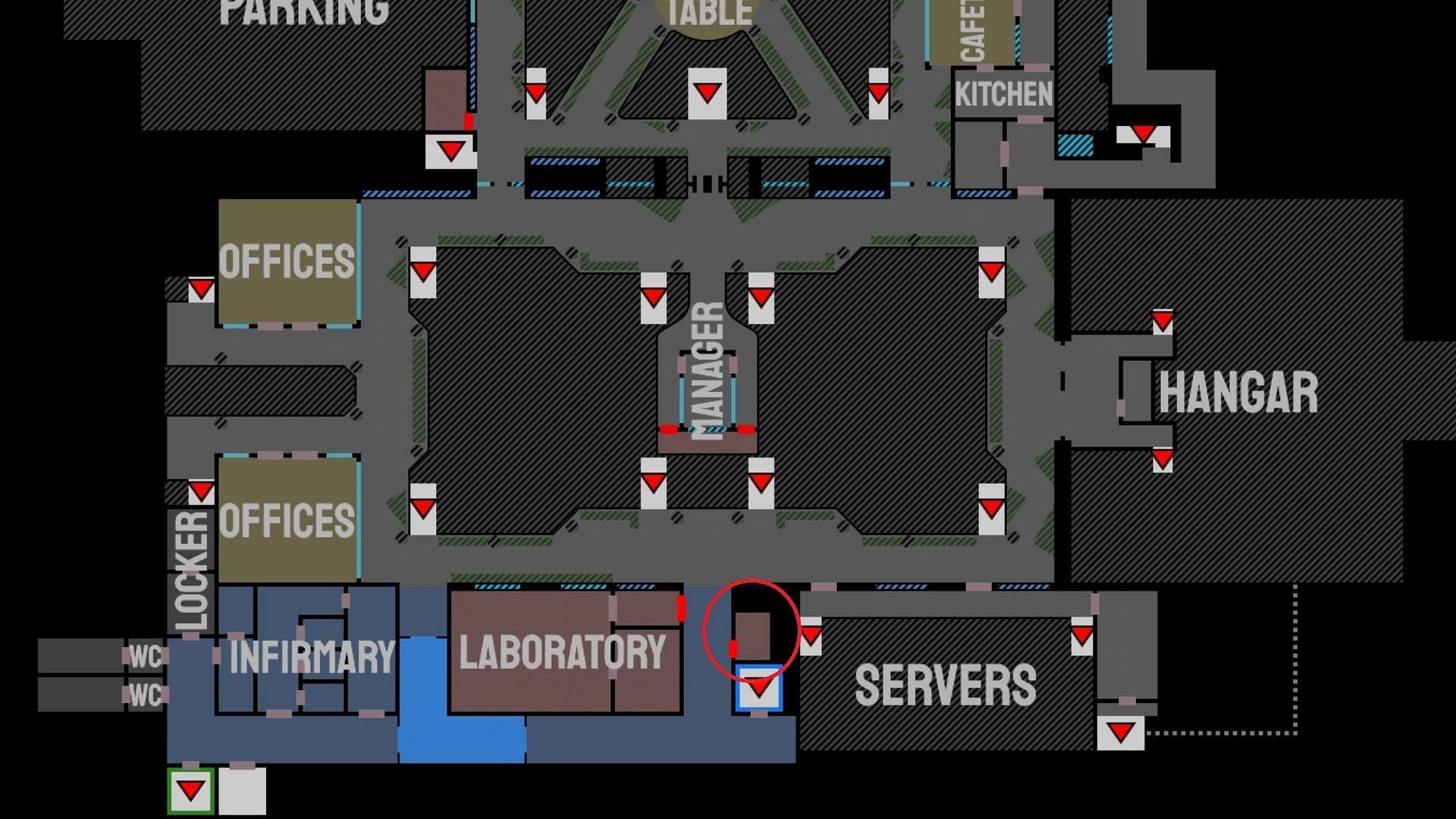 Location of Sanitar&#039;s workplace in The Lab (Image via Battlestate Games || Tarkov Wiki)