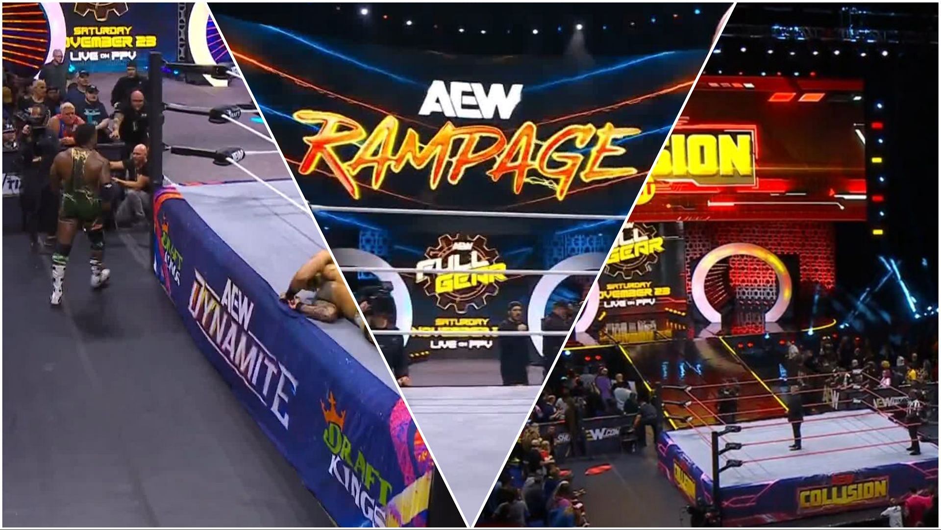 AEW stars in action on Dynamite, Rampage, Collision