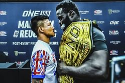 WATCH: New heavyweight MMA king 'Reug Reug' quickly gets a challenge from Rodtang in laidback staredown session backstage