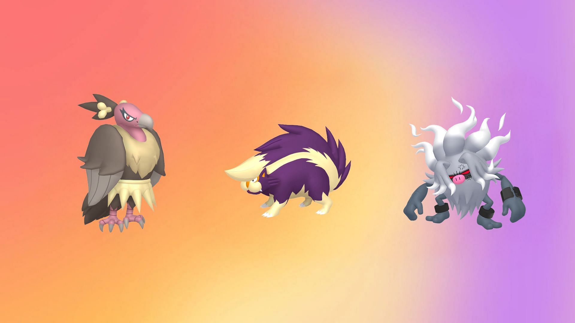 Mandibuzz, Skuntank, and Annihilape (Image via TPC)