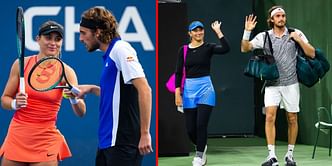 Stefanos Tsitsipas and girlfriend Paula Badosa embrace England's snowy weather; exude happiness as they visit Aston Martin headquarters in Gaydon