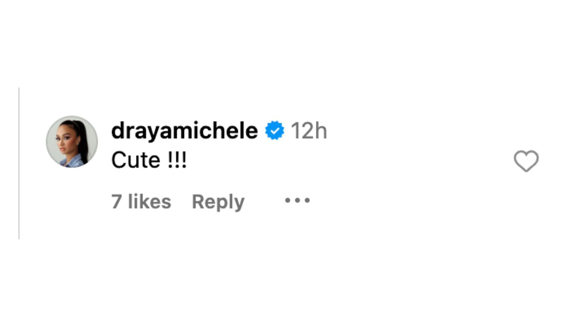 D. Michele comments on Yasmine Lopez all-denim look. Photo Credit: Yasmine Lopez&#039;s IG account.