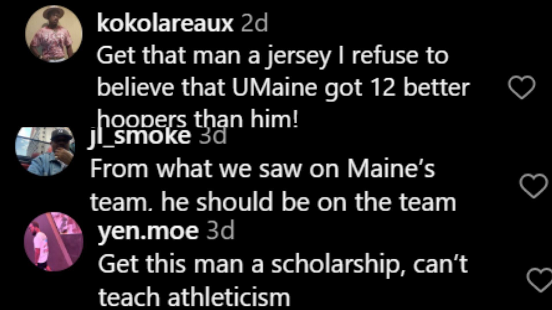 Duke Blue Devils fans were left vowed by UMaine team manager Simon Allen&#039;s dunking display before the game (image credit: instagram/sportscenternext)