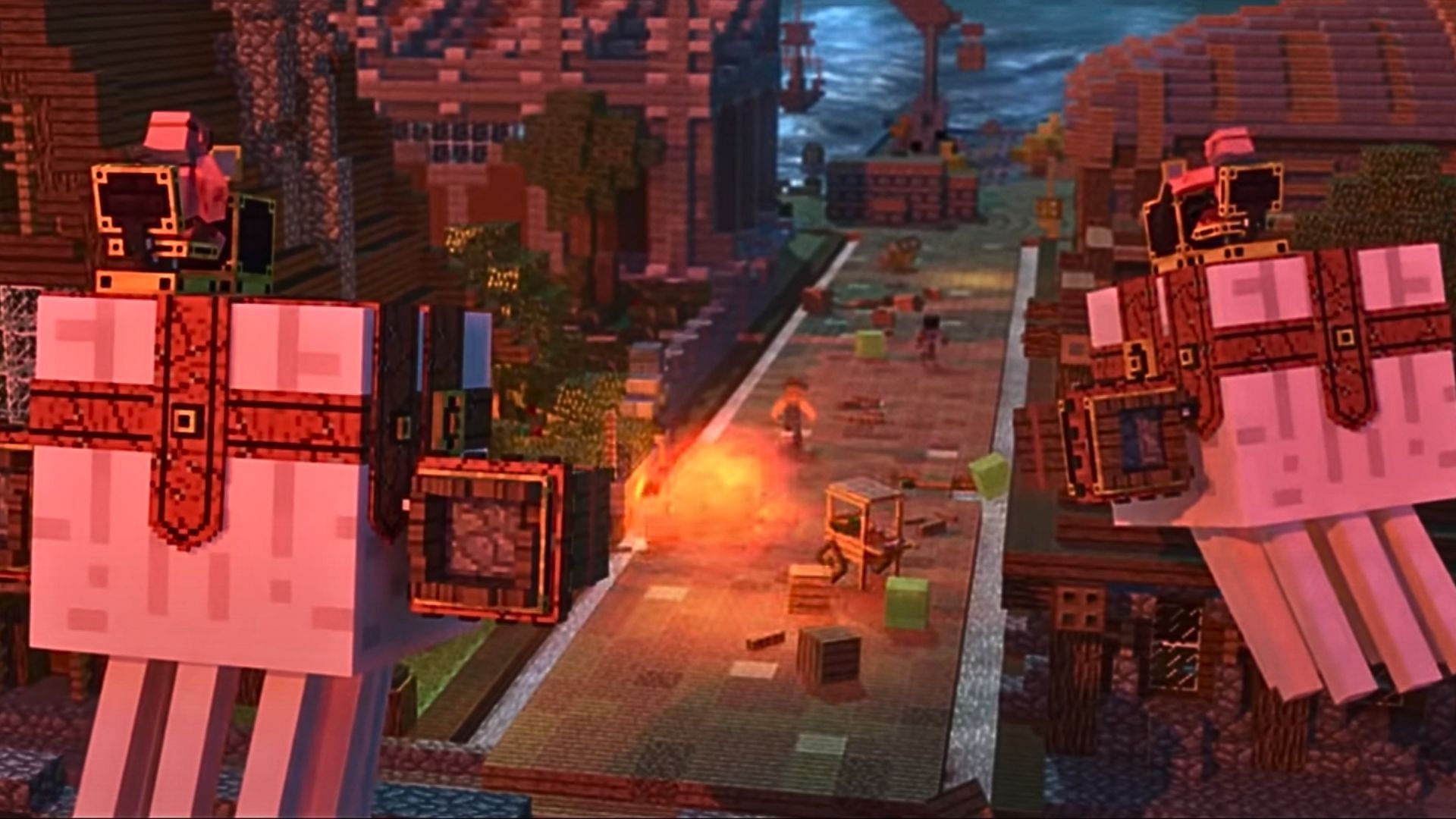 Another shot of the ghasts from the Dragonhearted music video by CaptainSparklez (Image via YouTube/ CaptainSparklez)