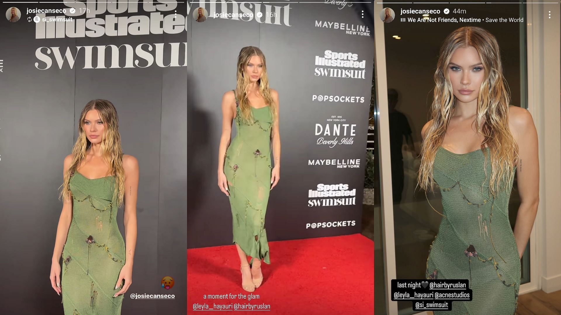 Jose Canseco&#039;s daughter Josie poses at the SI swimsuit event. Source - Instagram