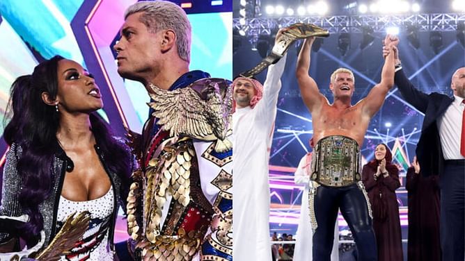 Brandi Rhodes reacts to Cody Rhodes winning the Crown Jewel Championship; sends three-word message