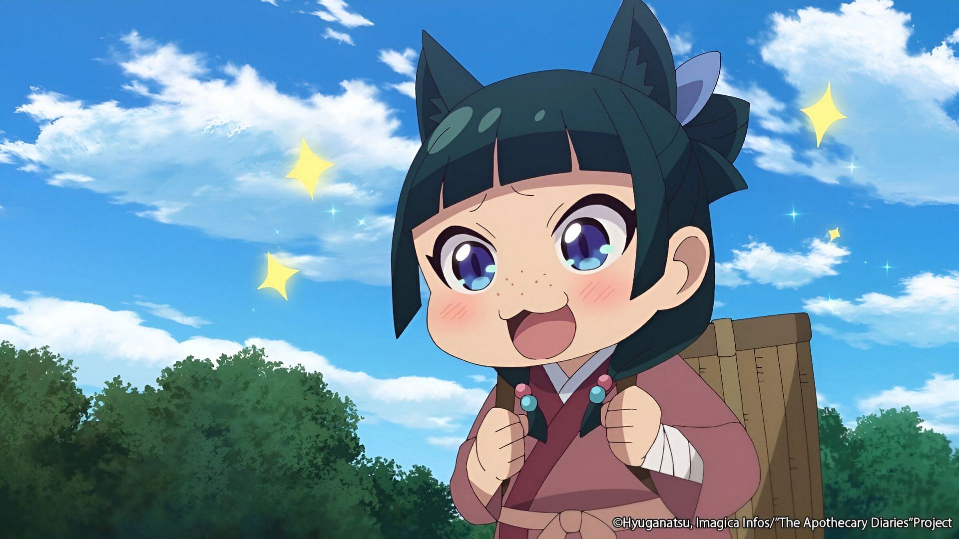 Maomao&#039;s chibi demeanor as seen in the anime (Image via Toho Animation Studio and OLM)