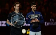 Andy Murray (L) and Novak Djokovic (R) after the men's singles final of the 2016 Australian Open (Source: Getty)
